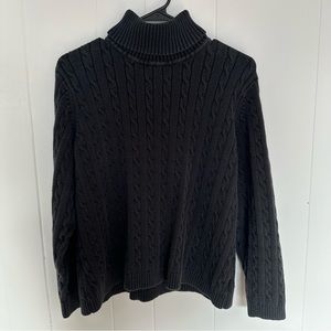 Eddie Bauer Turtle Neck Black Sweater